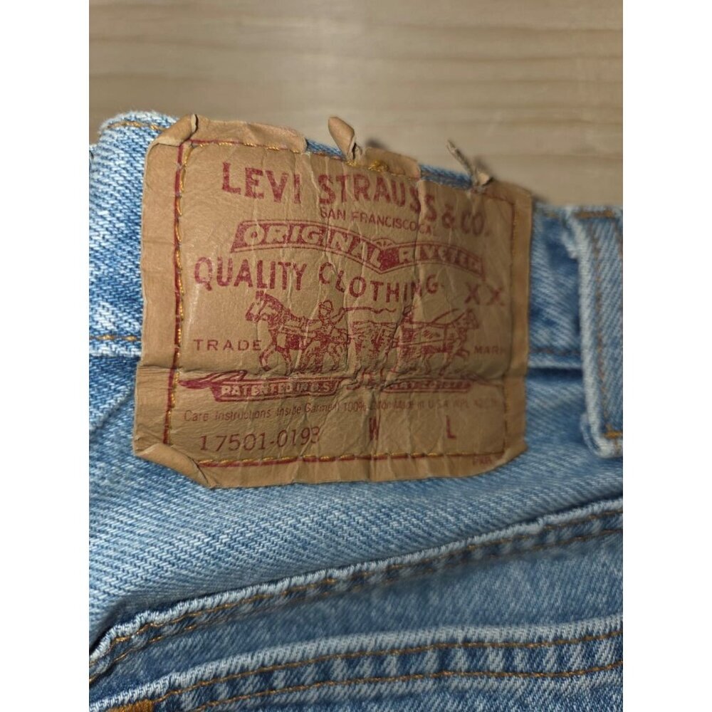 Levi's Vintage Women's 5 Fits 25" 17501 High Rise Tapered Mom Jeans Made USA 90s - Picture 2 of 6